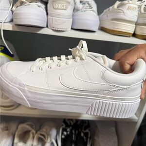 Nike Women's White Platform Sneakers